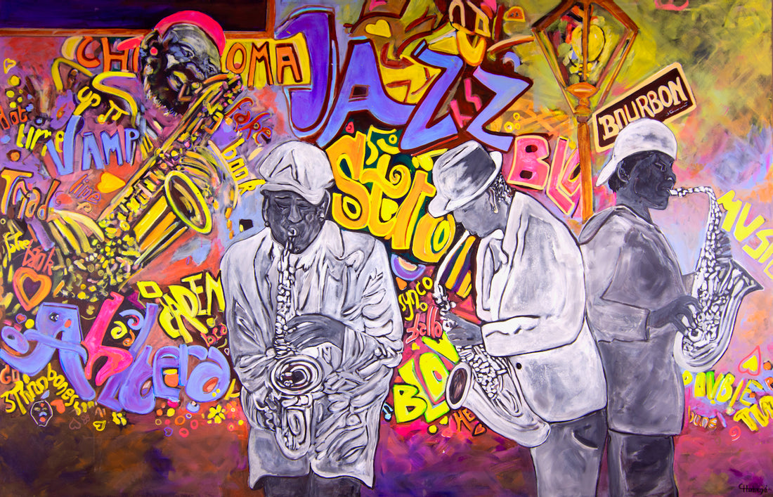 BOURBON STREET - 55" x 85" - Acrylic on Canvas