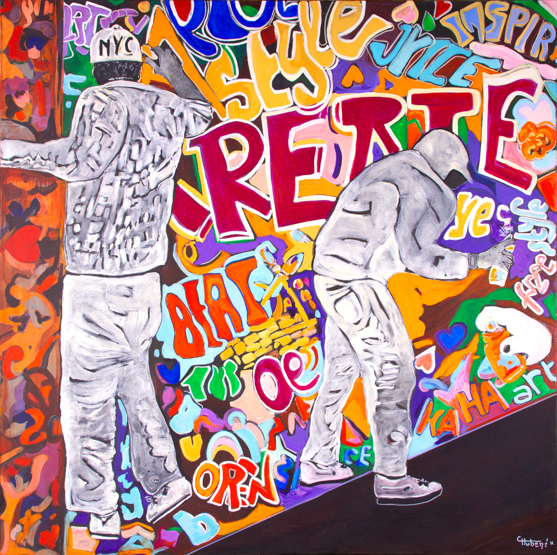 CREATIVE JUICE - 48" x 48" - Acrylic on Canvas