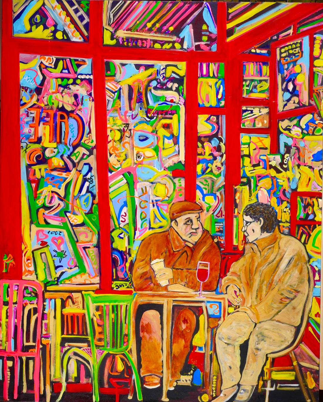 GRAFFITI CAFE - 40" x 50" - Acrylic on Canvas