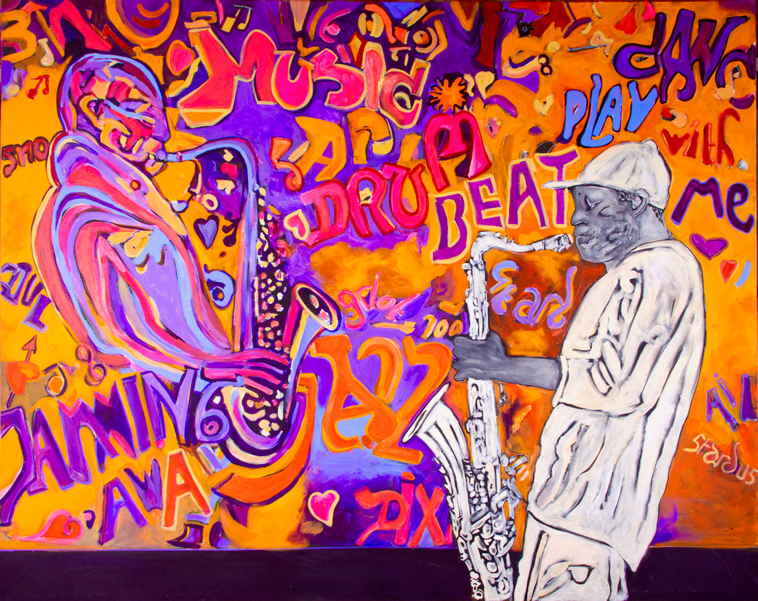 JAMMING - 48" x 60" - Acrylic on Canvas