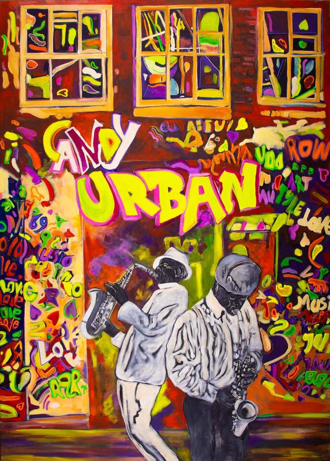 URBAN CANDY - 50" x 70" - Acrylic on Canvas