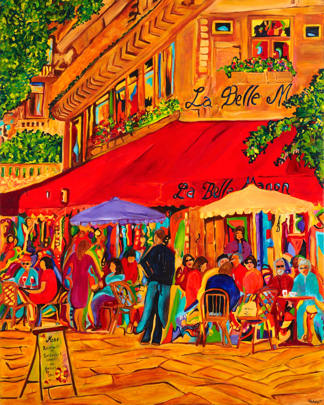 CAFE LA BELLE MANON - 48" x 60" - Acrylic on Canvas