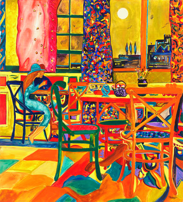LE PETIT CAFE - 45" x 50" - Acrylic on Canvas