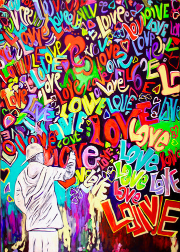 LOVE, ACTUALLY - 50" x 70" - Acrylic on Canvas